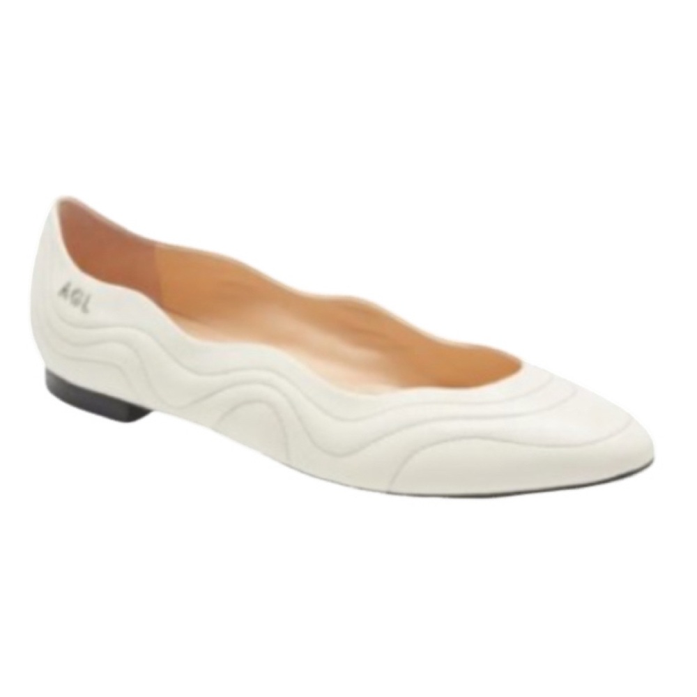 NWOB AGL Ivory Denise Ballet Flat - Sz EU 38 = US 8